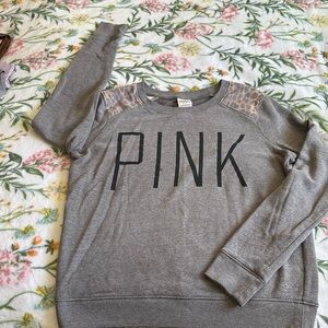 Pink brand grey crew cut